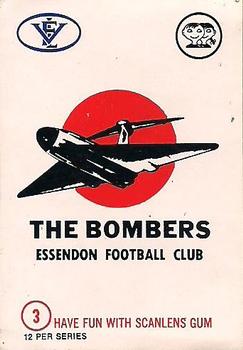 1974 Scanlens VFL - Club Stickers #3 Bombers Front